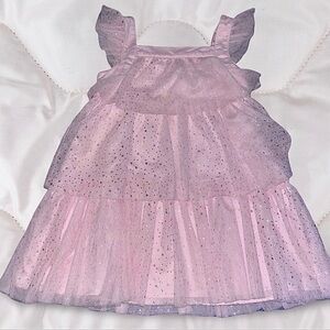 Rachel Zoe Girls 2T Pink Starry Layered Dress Party Sleeveless